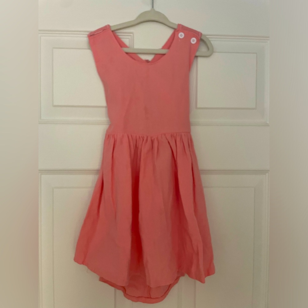 Girls Sleeveless Butterfly Dress in Pink
